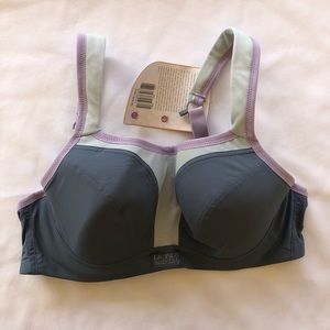 La Isla Sports bra gray purple 36C